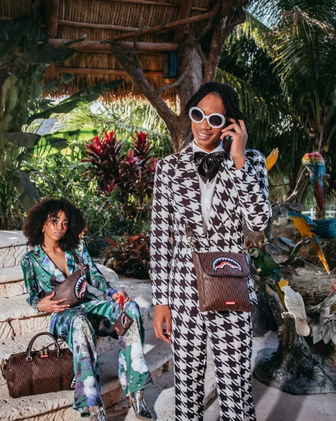 Sprayground - Borse Moderne a Tracolla con Stampa Cashin Checks - Crossbody Compatti per Stile Quotidiano
