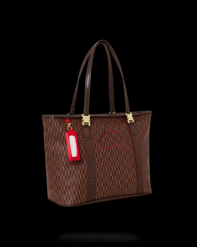 Sprayground Borsa Iconica con Stampa Assegni Vintage - Design Esclusivo a Tracolla