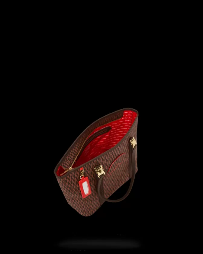 Sprayground Borsa Iconica con Stampa Assegni Vintage - Design Esclusivo a Tracolla