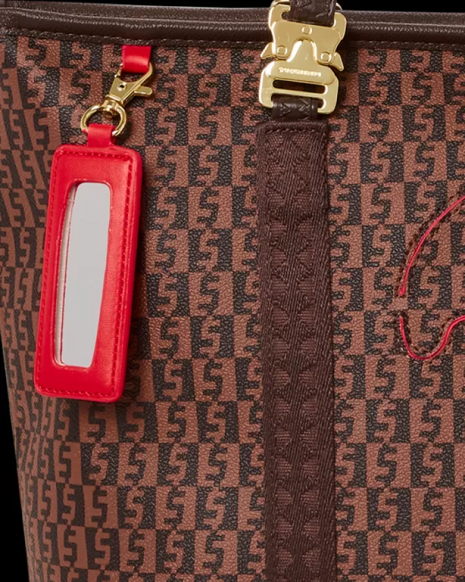 Sprayground Borsa Iconica con Stampa Assegni Vintage - Design Esclusivo a Tracolla