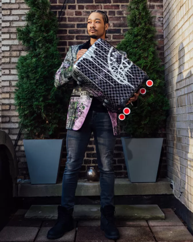 SPRAYGROUND | Valigia Cabina Rigida Fantasmi Sottomarini - Design Futuristico per Viaggi in Stile
