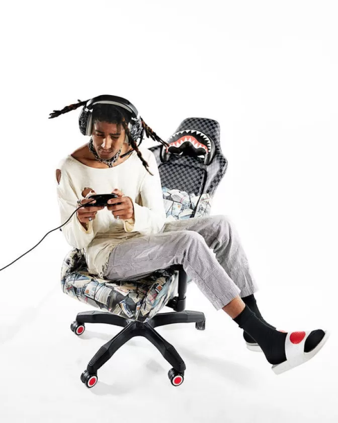 Sprayground Poltrona Gaming Check Money - Edizione Limitata con Design Unico (Rarità Assoluta)