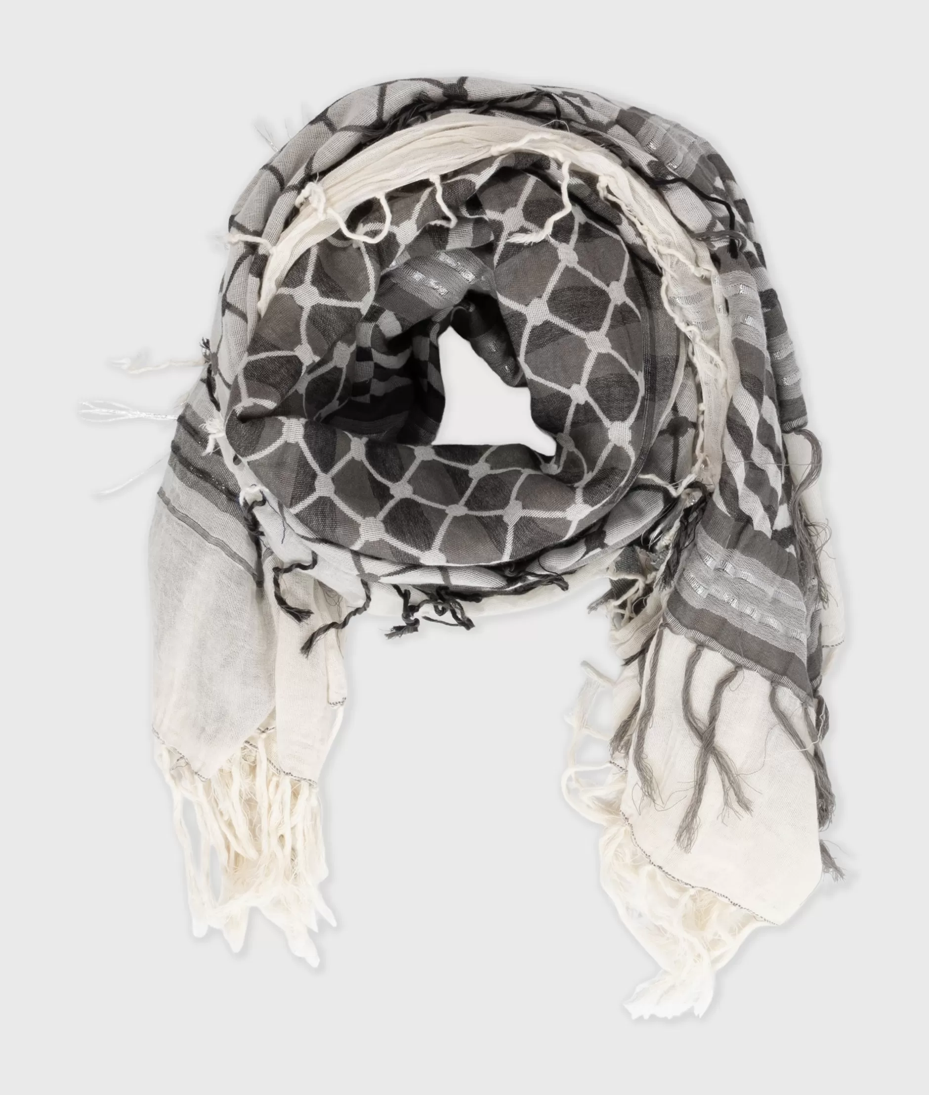10DAYS Donna | Sciarpa a Quadri Elegante con Bordi Frangiati, Tessuto Morbido Unisex, Collezione Autunno-Inverno