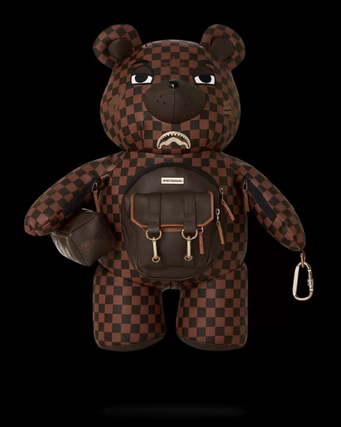 Sprayground - Zaini Peluche Orsacchiotto | Collezione Scacco Matto Reale e Ricco Orsetto