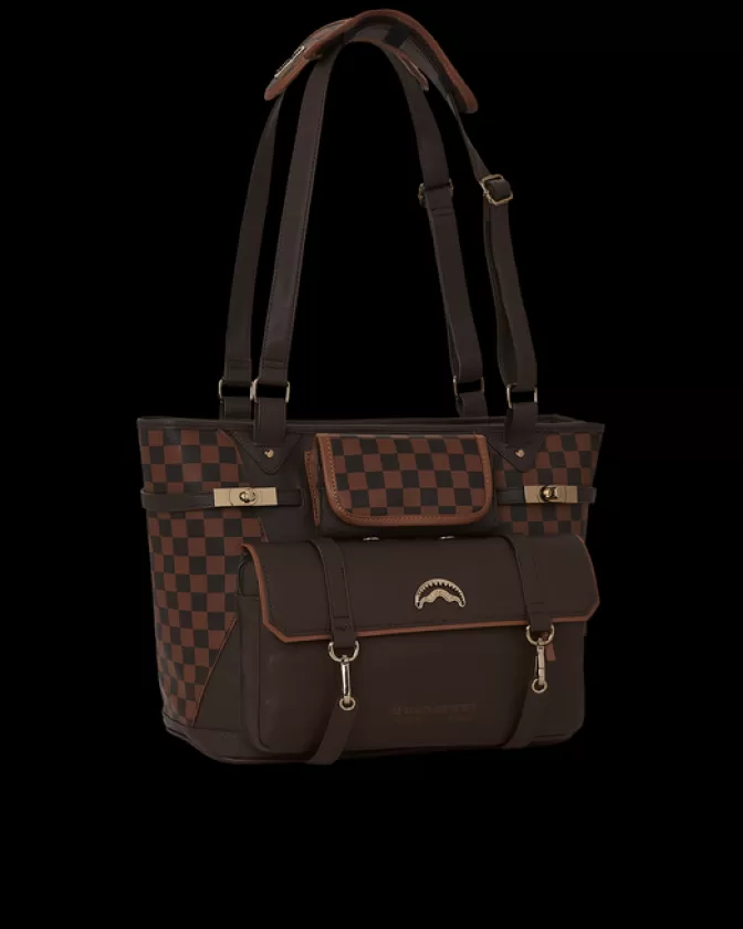 Borsa Tote Scacco Matto Reale - Design Elegante Sprayground | Moda Urbana con Stilizzata Scacchiera Regale