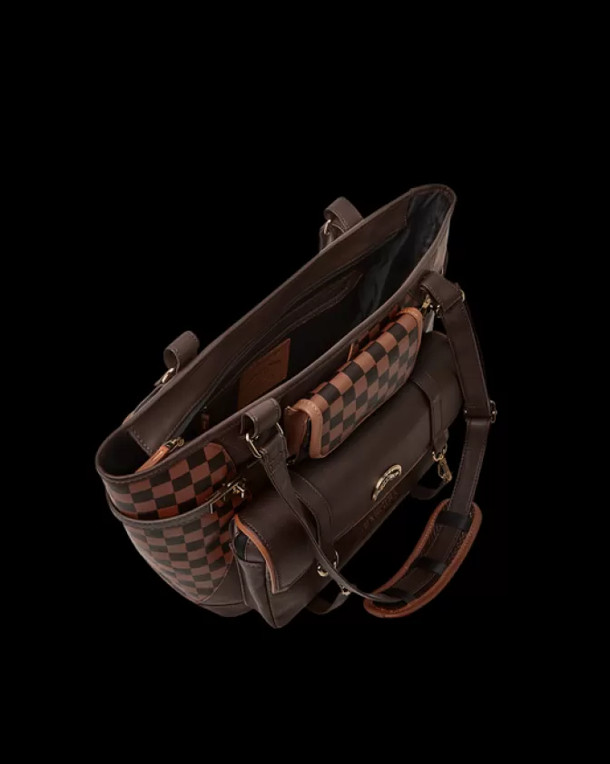 Borsa Tote Scacco Matto Reale - Design Elegante Sprayground | Moda Urbana con Stilizzata Scacchiera Regale