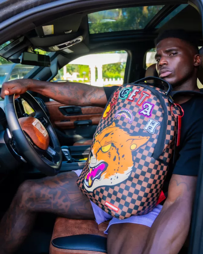 Zaino Sprayground Limited Edition - Squalo Veloce con Stampa Ghepardo (Collab Esclusiva Tyreek Hill)