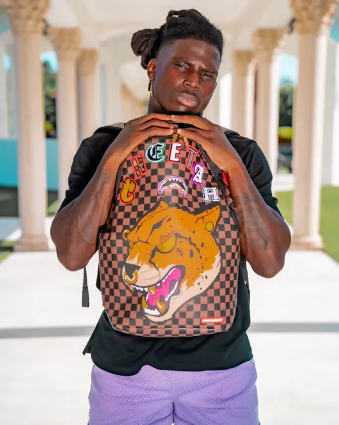 Zaino Sprayground Limited Edition - Squalo Veloce con Stampa Ghepardo (Collab Esclusiva Tyreek Hill)