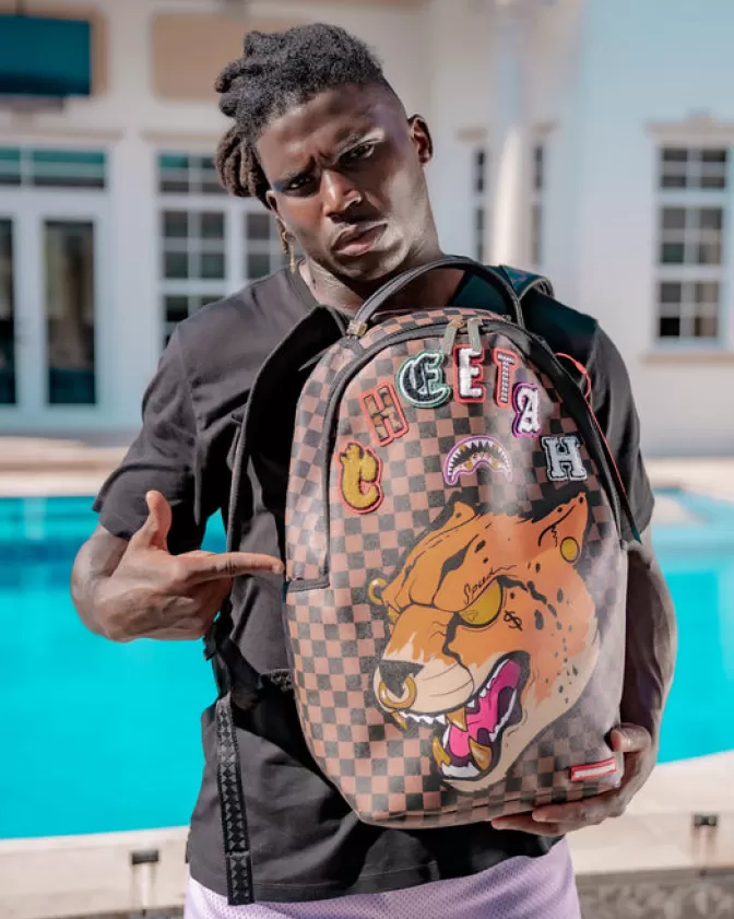Zaino Sprayground Limited Edition - Squalo Veloce con Stampa Ghepardo (Collab Esclusiva Tyreek Hill)