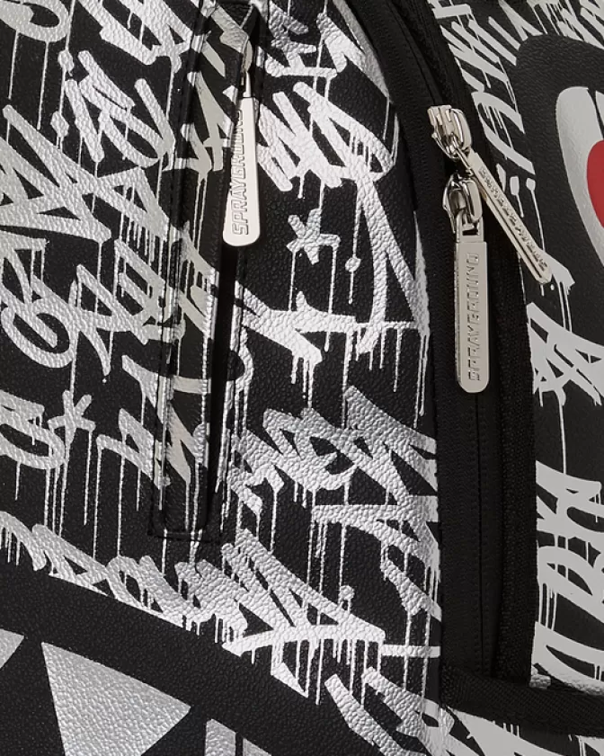 Zaino Sprayground DLXV Cromo Distruttore - Design Futuristico con Finiture Specchiate per Stile Urbano e Avventure Dynamiche