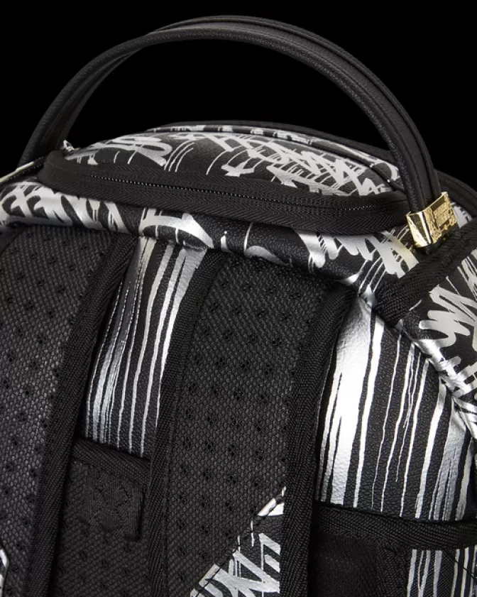 Zaino Sprayground DLXV Cromo Distruttore - Design Futuristico con Finiture Specchiate per Stile Urbano e Avventure Dynamiche