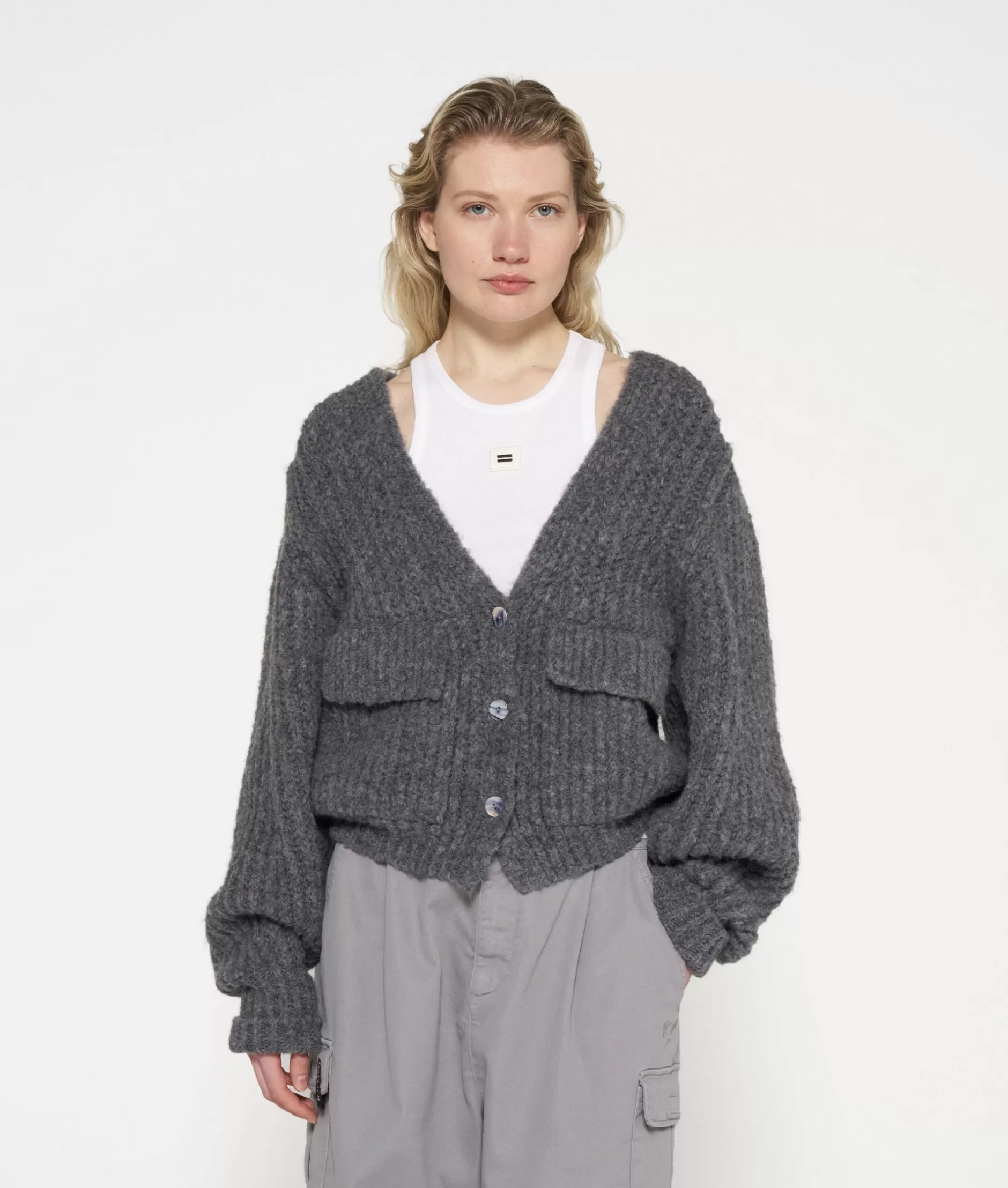Cardigan Donna 10 Giorni - Maglione Oversize in Lana Spessa, Stile Casual Invernale Confortevole