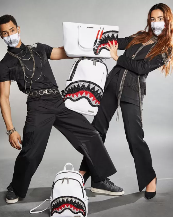 Borsa Versatile Sprayground Stile Urban - Modello Clearcut in Tinta Unica Bianco Candido, Capienza Generosa per Uso Quotidiano