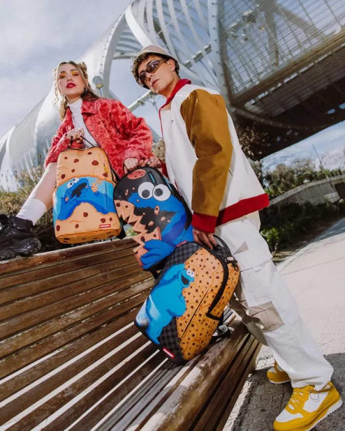 Zaino Sprayground Cookie Monster con Scomparto Segreto - Design Strapetto Modello DLXV