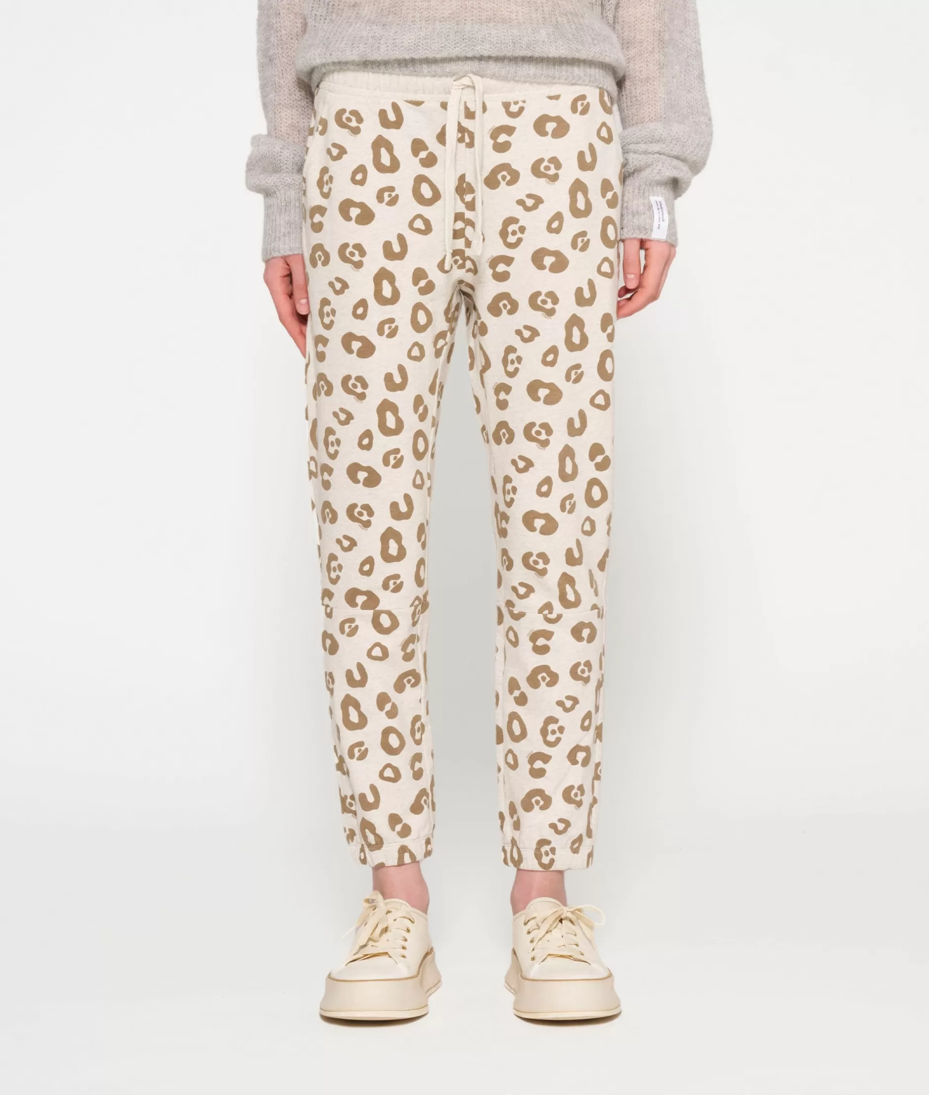 Jogger Donna in Tessuto Morbido con Fantasia Leopardo - Crop a Vita Alta 10DAYS, Comodi per Stile Casual-Chic e Taglio alla Caviglia