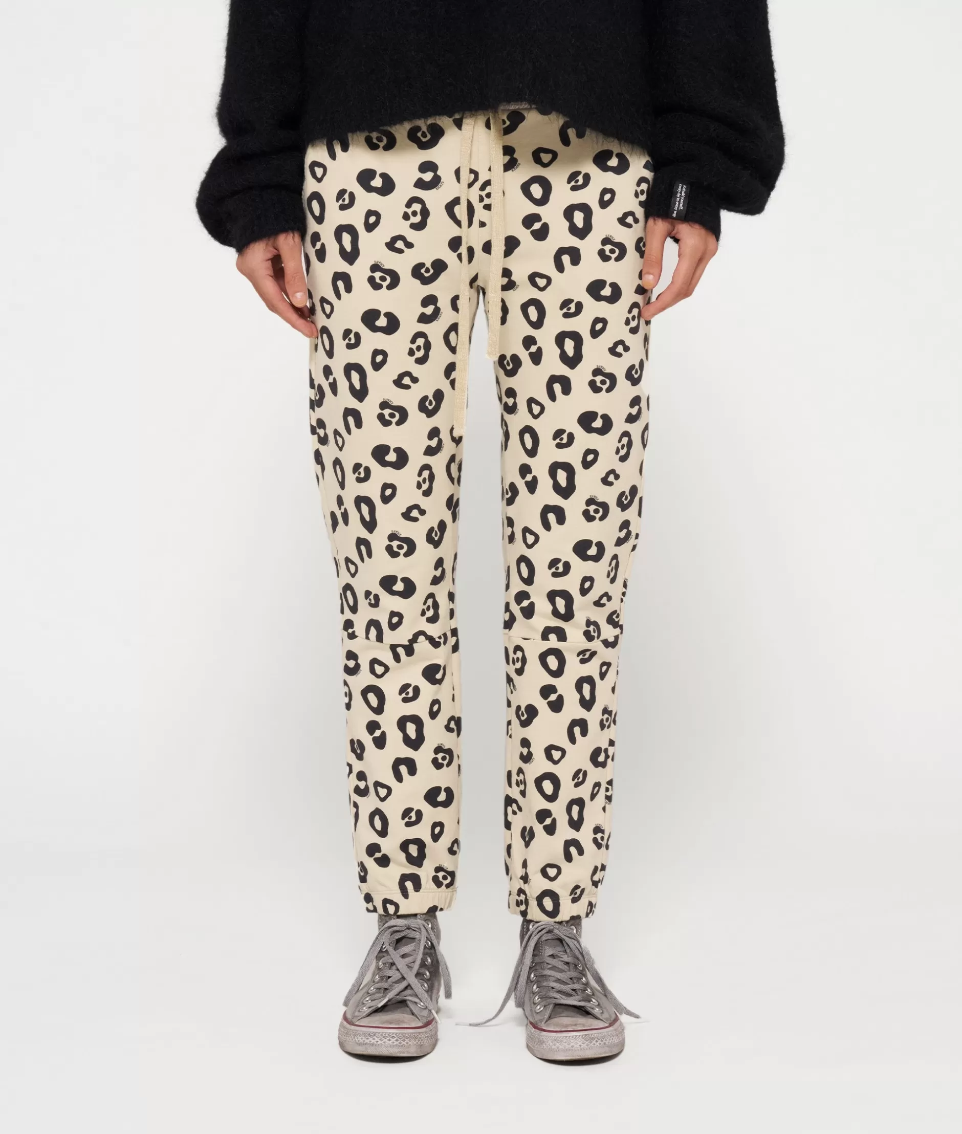 Jogger Donna Crop Stampa Leopardata 10DAYS - Pantaloni Sportivi Comodi con Motivo Animalier
