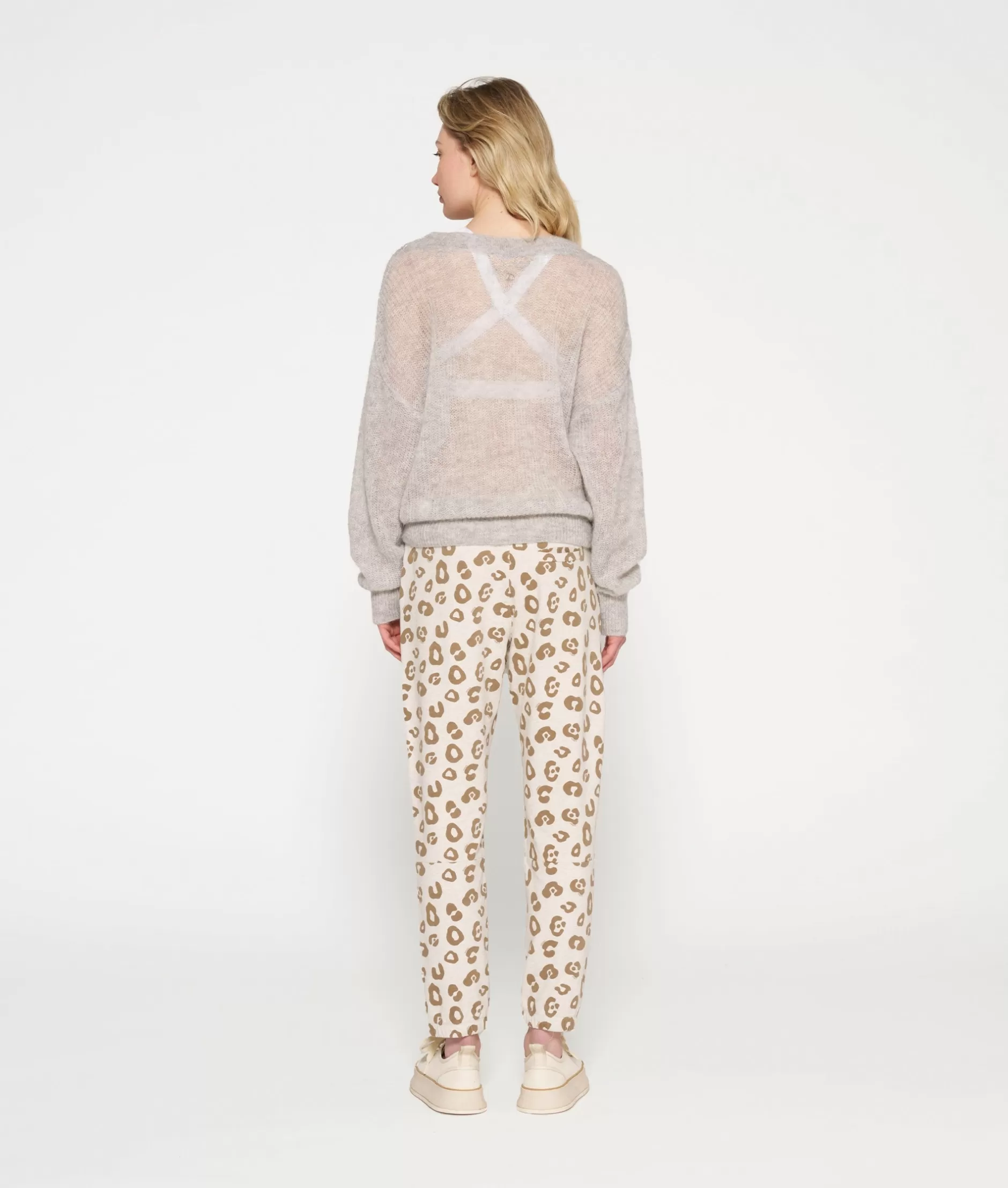 Jogger Donna in Tessuto Morbido con Fantasia Leopardo - Crop a Vita Alta 10DAYS, Comodi per Stile Casual-Chic e Taglio alla Caviglia