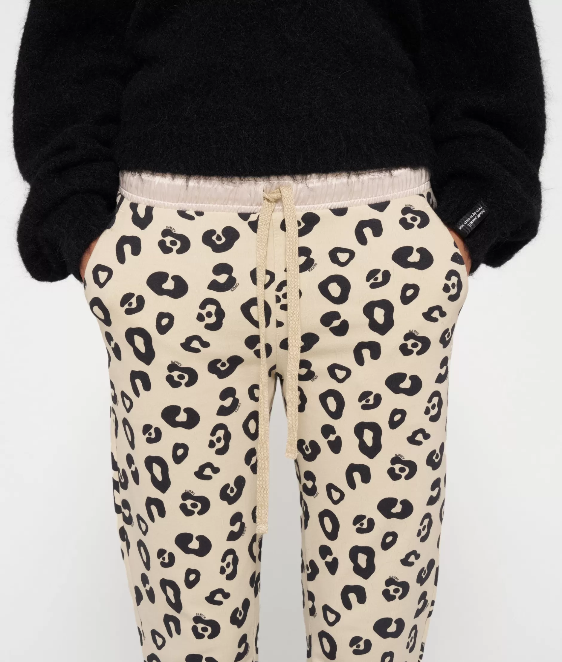 Jogger Donna Crop Stampa Leopardata 10DAYS - Pantaloni Sportivi Comodi con Motivo Animalier
