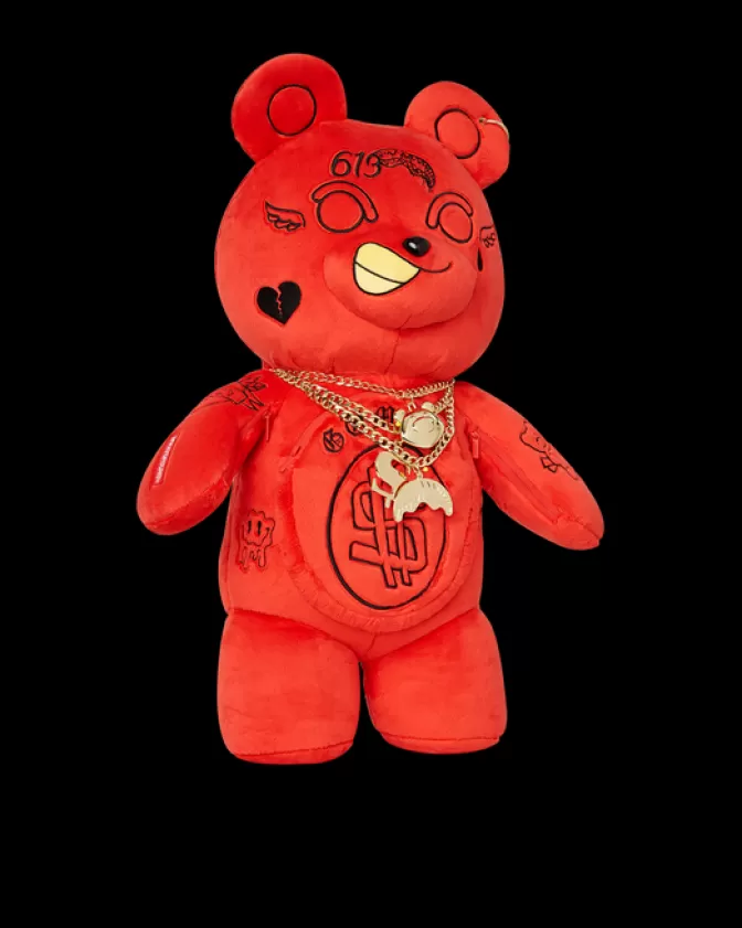 Zaini Sprayground a Forma di Orsacchiotto con Peluche Diablo Morbido - Borsoni Peluche per Bambini e Ragazzi
