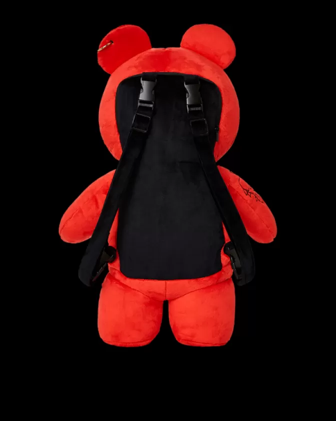 Zaini Sprayground a Forma di Orsacchiotto con Peluche Diablo Morbido - Borsoni Peluche per Bambini e Ragazzi