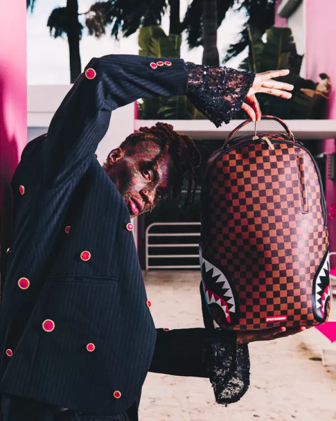 Zaino Sprayground Doppia Sfida DLXV - Design Iconico per Stile Urbano

(：，，