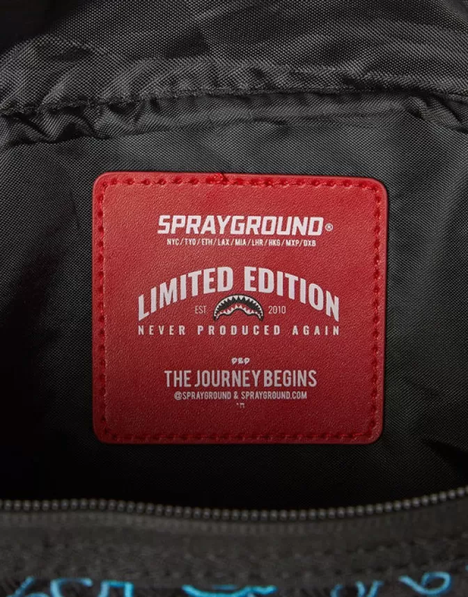 Borsa a Tracolla Sprayground - Design Esclusivo Drago Squalo Notturno Edizione Limitata
