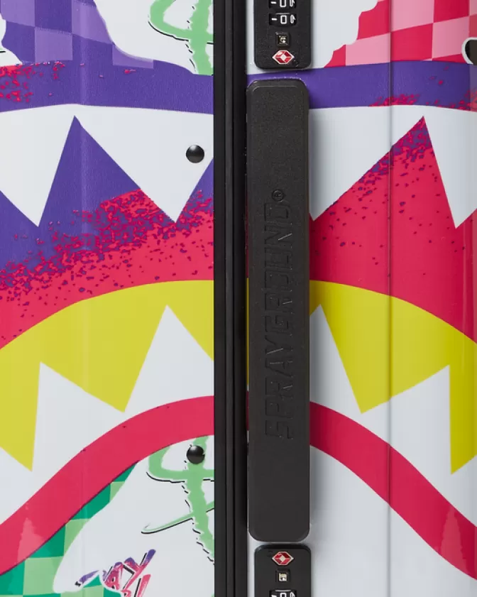 Sprayground Valigia Rigida Cabina - Design Avventura Marina con Squali Arcobaleno e Stile Futurista, Offerta Imperdibile