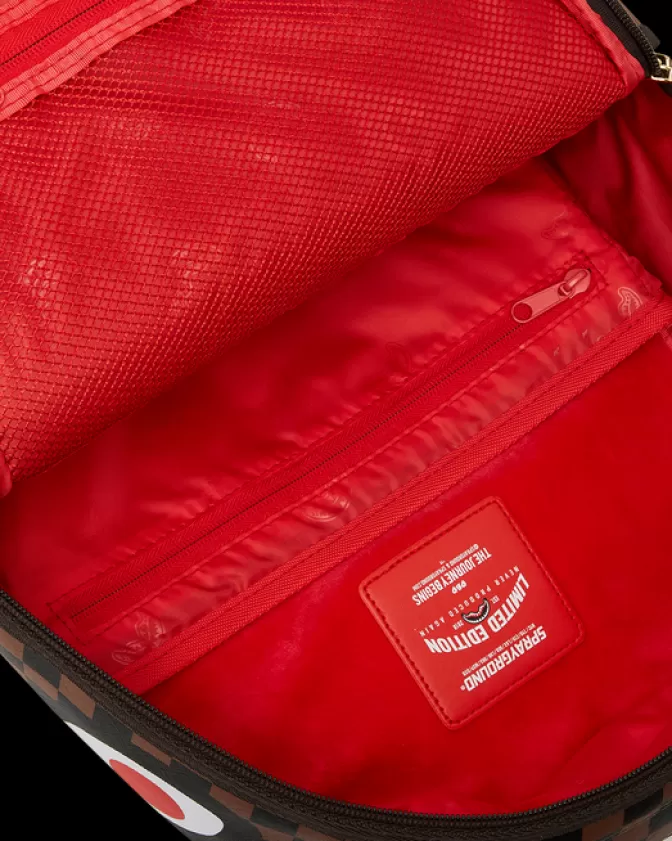 Zaino Sprayground DLXV - Tasche esterne con zip dorato e design squali nella Parigi urbana