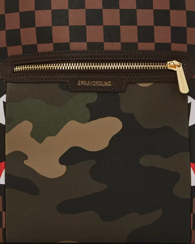 Zaini Sprayground Collezione Savages - Tasche con Zip Dorato e Design Squali Urbani di Parigi - Stile Audace e Unico