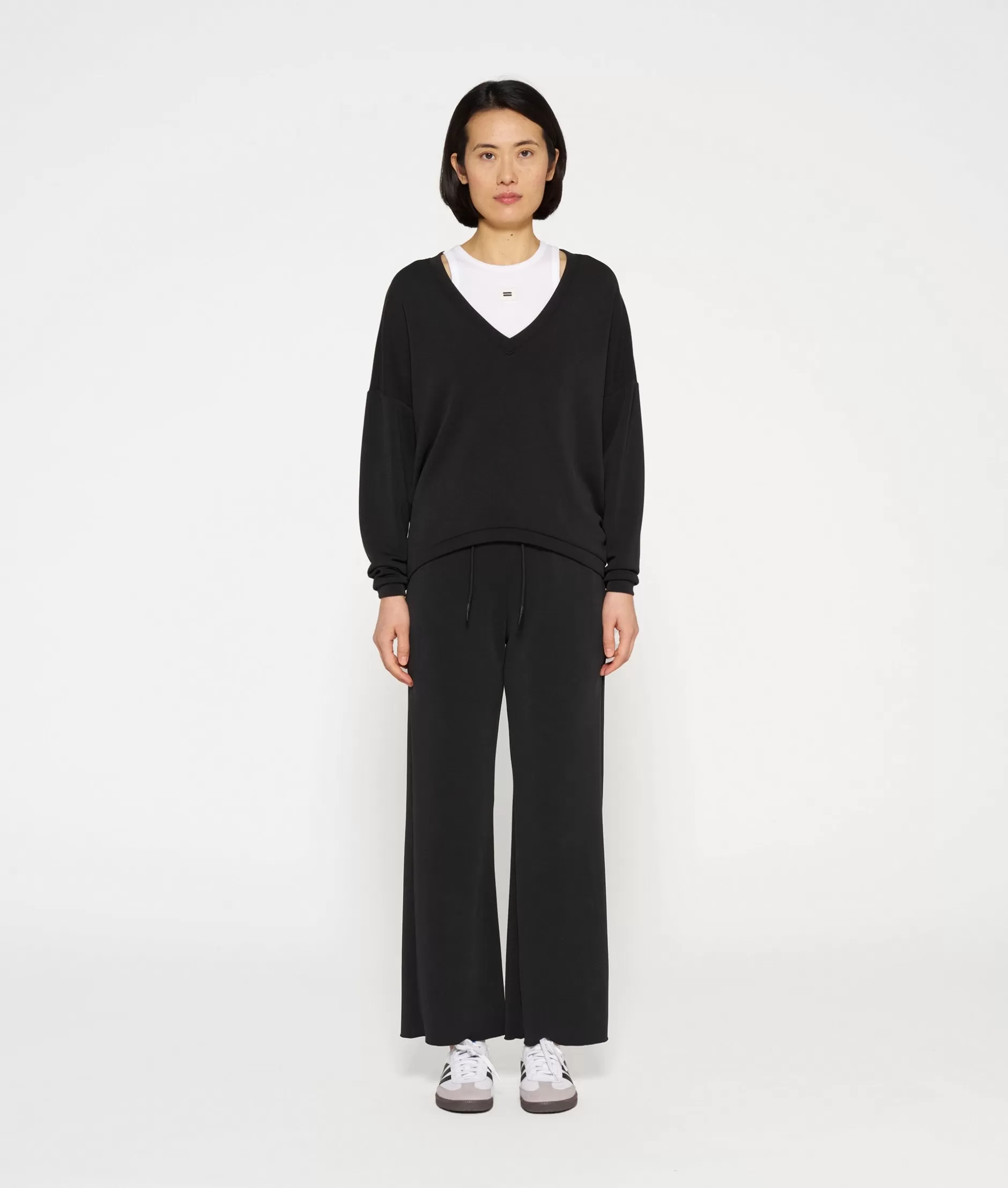 Pantaloni Jogger Donna 10-Days - Modello Svasato in Tessuto Scuba, Comodi e Stilosi