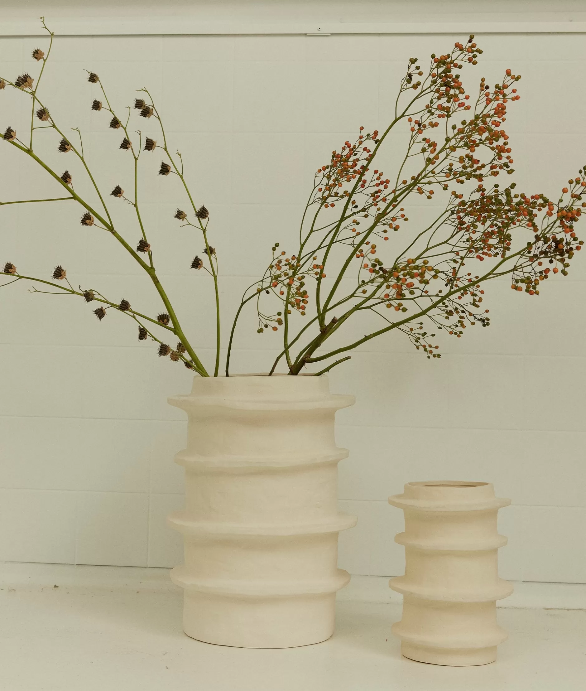 Vaso da Fiori Elegante 10DAYS Modello M03 Molly - Altezza 46,5 cm, Design Moderno per Interni ed Esterni