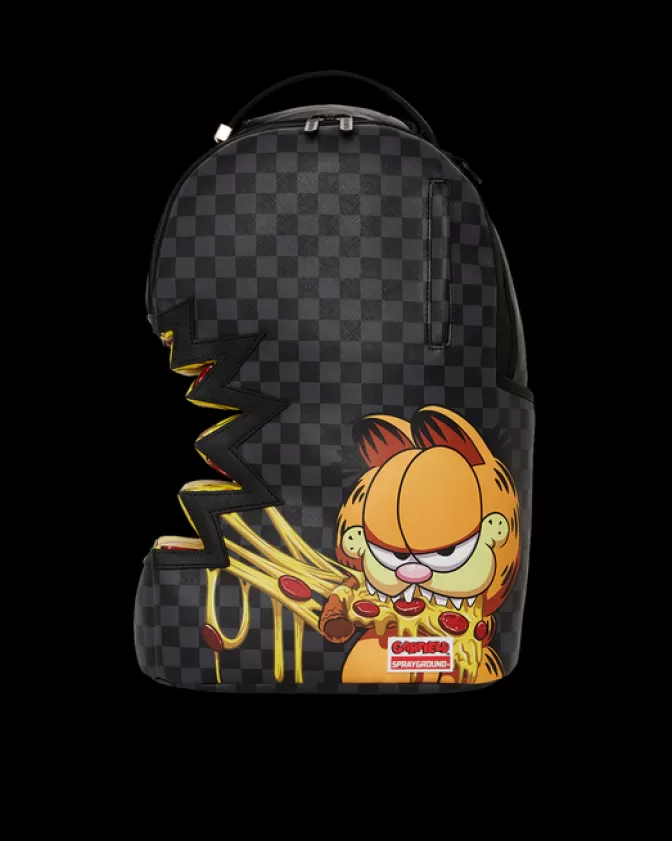 Zaino Sprayground Stile Garfield Pizza Sharkbite - Design Unico con Motivo Squalo Mordace, Modello DLXV