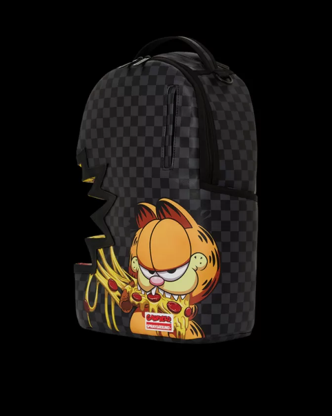 Zaino Sprayground Stile Garfield Pizza Sharkbite - Design Unico con Motivo Squalo Mordace, Modello DLXV