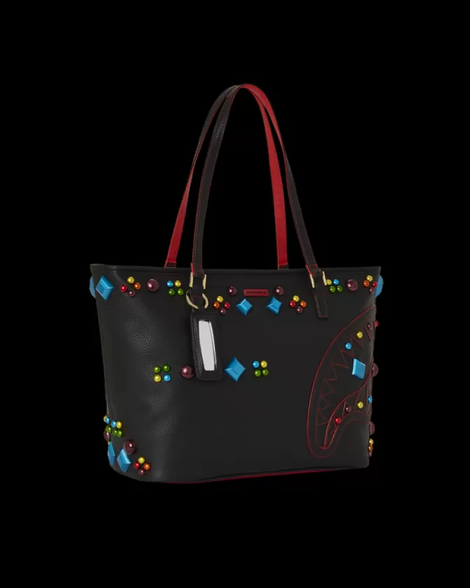 Borse a Tracolla Sprayground - Tote Gemstone Outlaw con Cristalli • Design Urbano Unisex • Stile Streetwear Iconico • Dettagli alla Moda