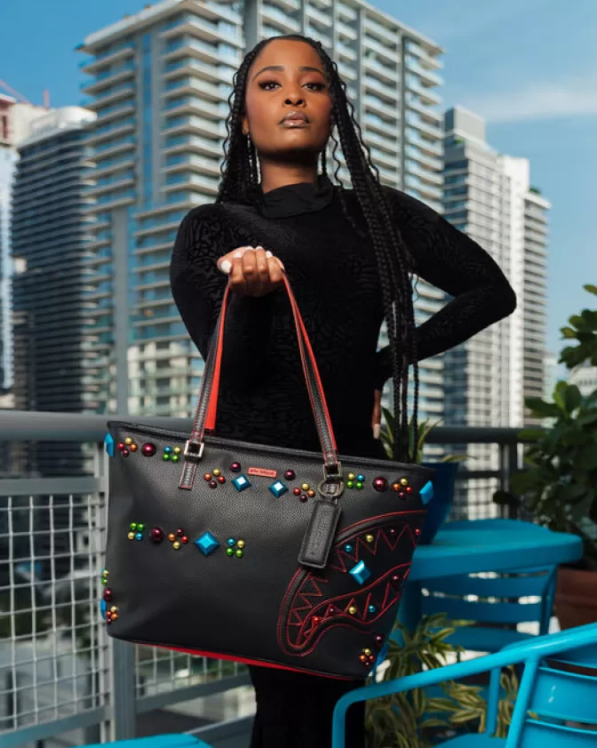 Borse a Tracolla Sprayground - Tote Gemstone Outlaw con Cristalli • Design Urbano Unisex • Stile Streetwear Iconico • Dettagli alla Moda