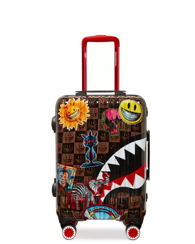 Valigia Cabina Antigurto Sprayground - Edizione Limitata Ron English con Grafiche Pop Art, Bagaglio Rigido da Viaggio Trend del Momento