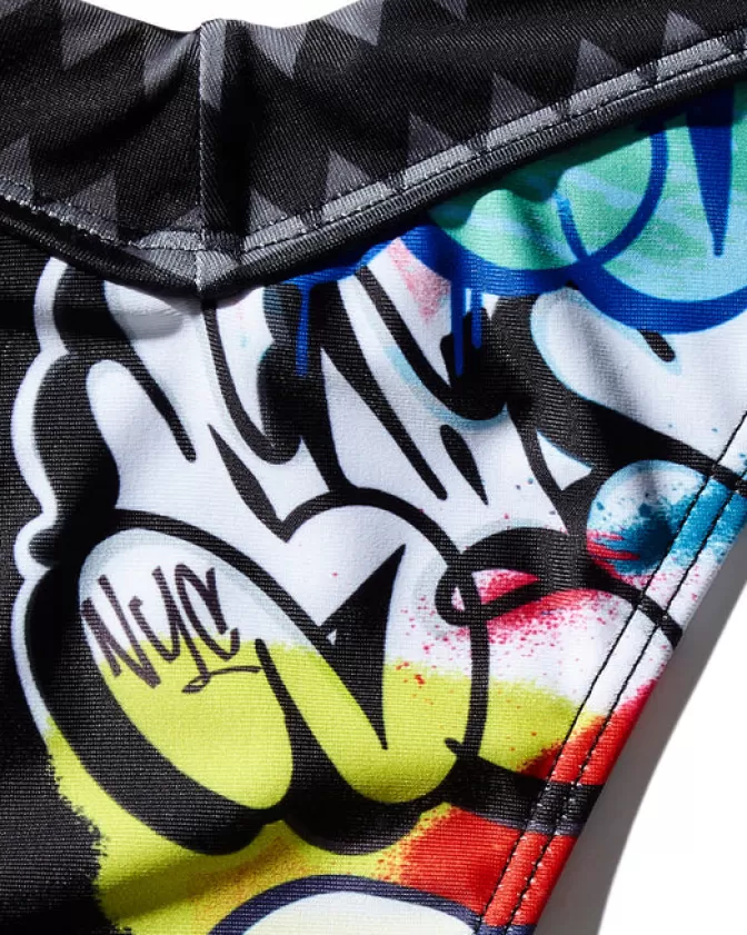 Bikini Graffiti Mezza Copertura - Costume da Bagno Sprayground Stile Streetwear per Estate Modaiola