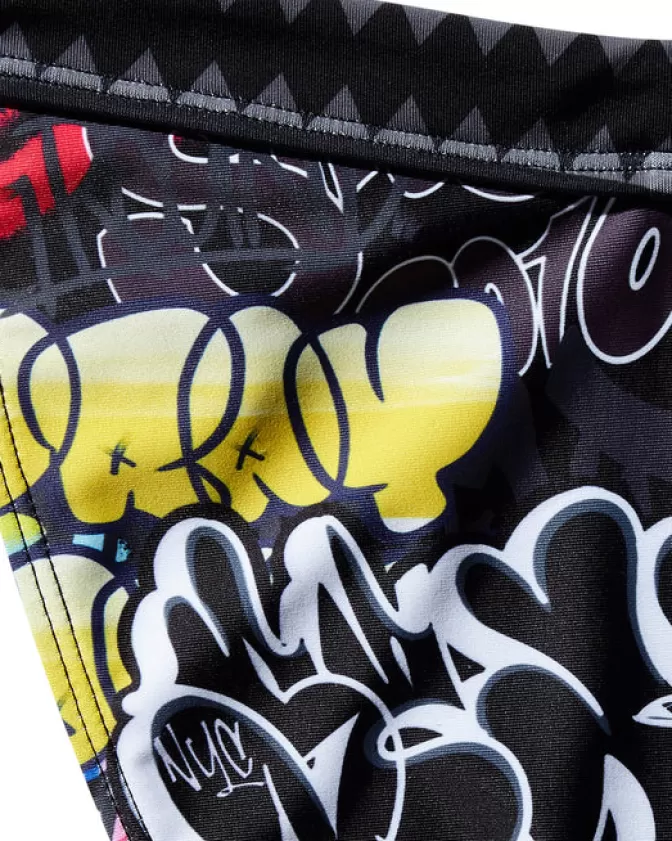 Bikini Graffiti Mezza Copertura - Costume da Bagno Sprayground Stile Streetwear per Estate Modaiola