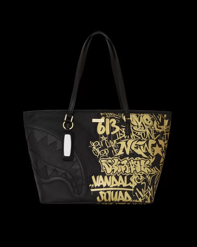 Borsa Sprayground Graffiti Urban con Tracolla - Trolley Leggero a Mezzo Disegno per Donna, Shopping Bag Capiente con Stampa Half Graff Streetwear