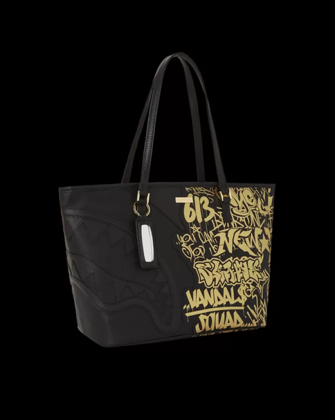 Borsa Sprayground Graffiti Urban con Tracolla - Trolley Leggero a Mezzo Disegno per Donna, Shopping Bag Capiente con Stampa Half Graff Streetwear