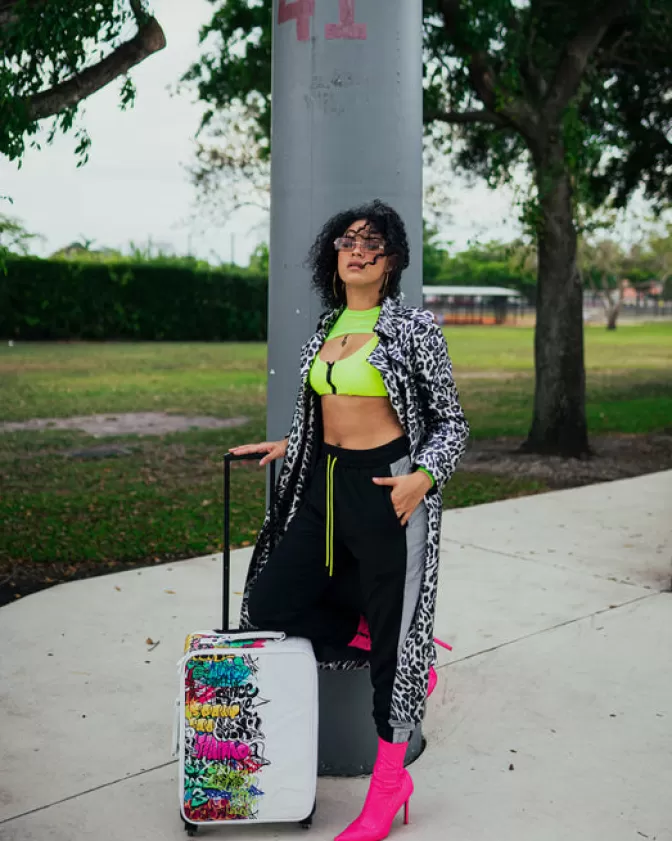 Sprayground Valigia Cabina Half Graff - Bagaglio a Mano Jet-Setter con Design Unico per Viaggi Stile Urbano