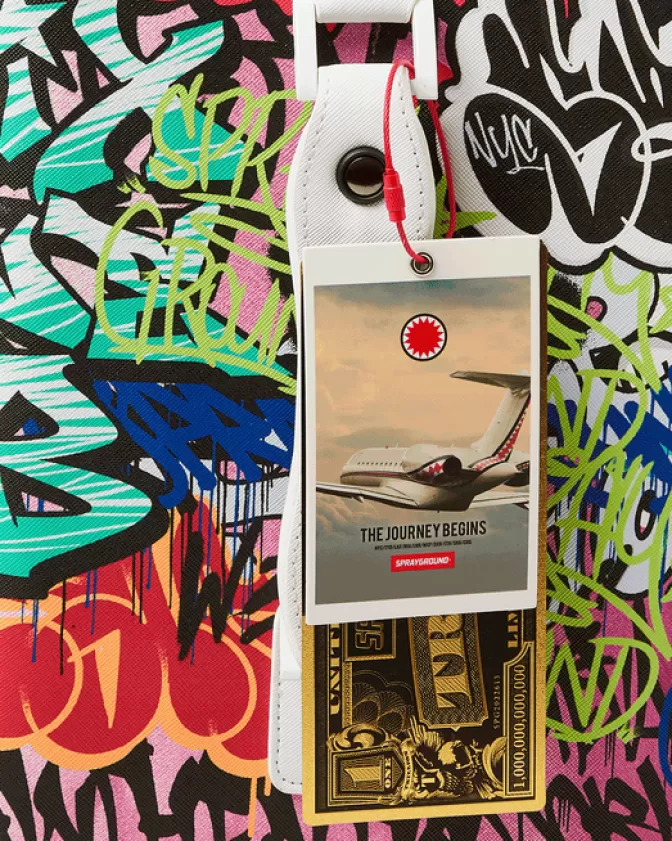 Sprayground Valigia Cabina Half Graff - Bagaglio a Mano Jet-Setter con Design Unico per Viaggi Stile Urbano