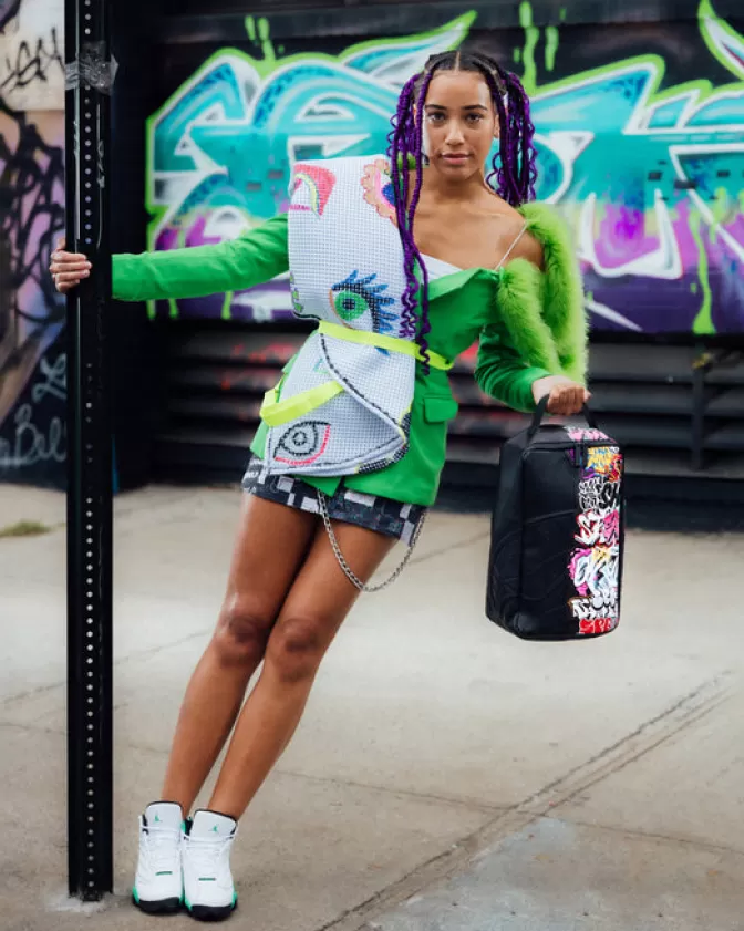 Portascarpe Sprayground Half Graff Night - Design Accattivante per Sneakers con Scomparto Nascosto, Disponibile a Prezzo Vantaggioso