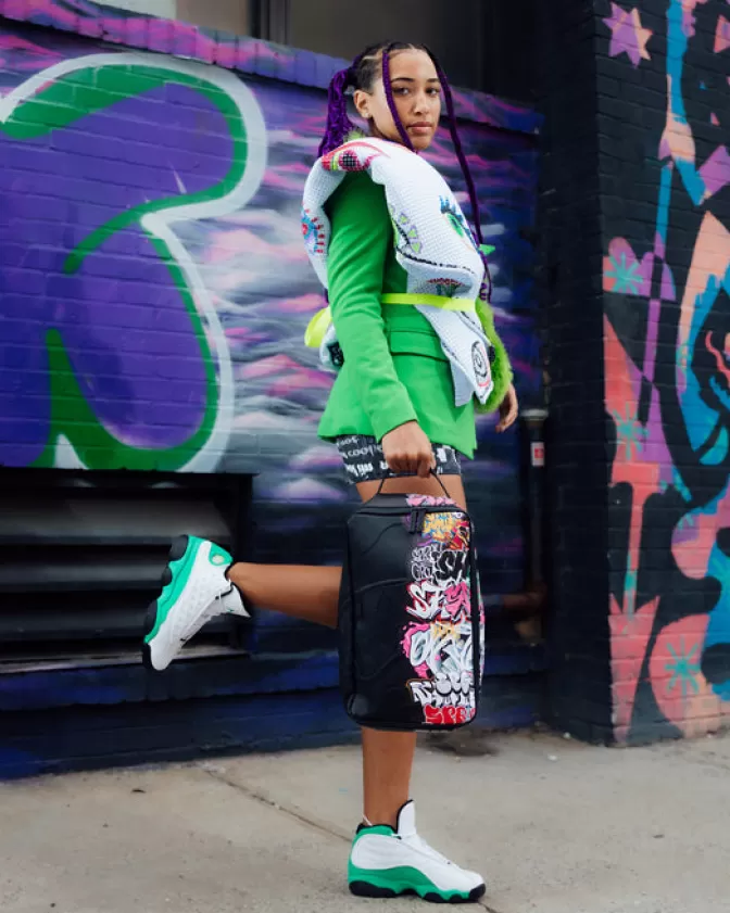 Portascarpe Sprayground Half Graff Night - Design Accattivante per Sneakers con Scomparto Nascosto, Disponibile a Prezzo Vantaggioso