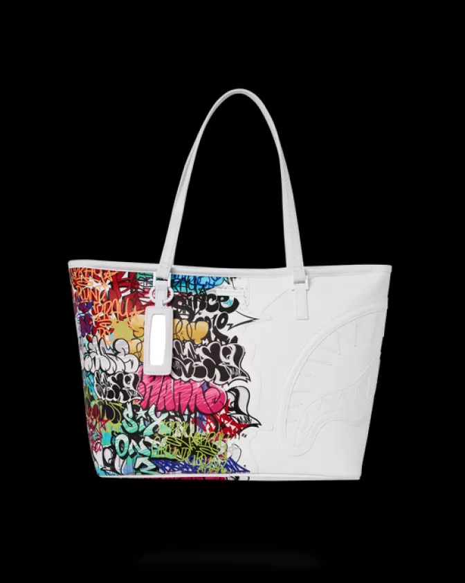 Sprayground Borsa Shopping con Stampa Graffiti Unica - Design Iconico e Capiente, Stile Urban Half-Tone
