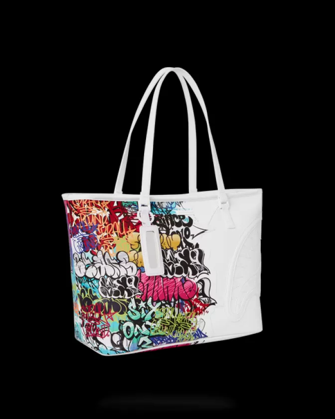 Sprayground Borsa Shopping con Stampa Graffiti Unica - Design Iconico e Capiente, Stile Urban Half-Tone