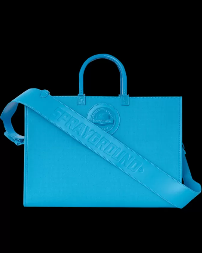 Borsa Sprayground a Tracolla: Squalo Metallizzato in Blu Tortuga - Stile Urban Edgy