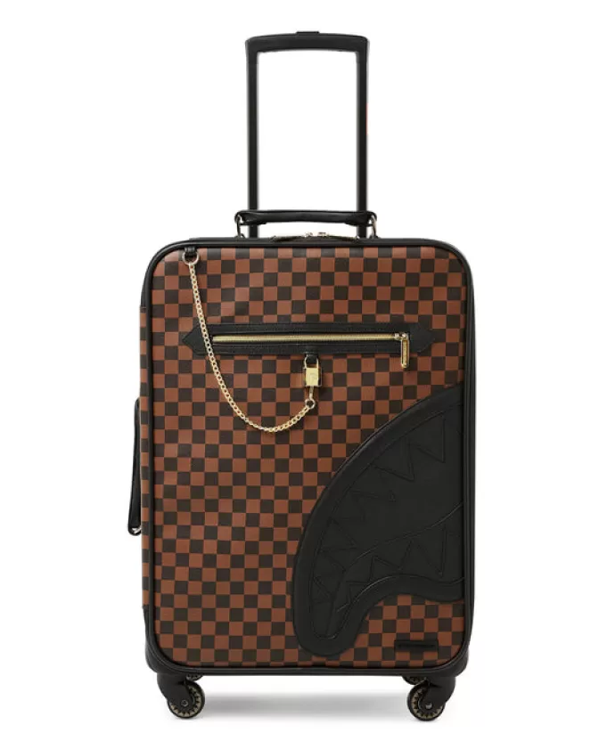 Valigia Cabina Sprayground Stilistico - Design Squali e Skyline di Parigi con Sistema di Sicurezza, Bagaglio Perfetto per Esploratori Urbani (Novità Inedita)