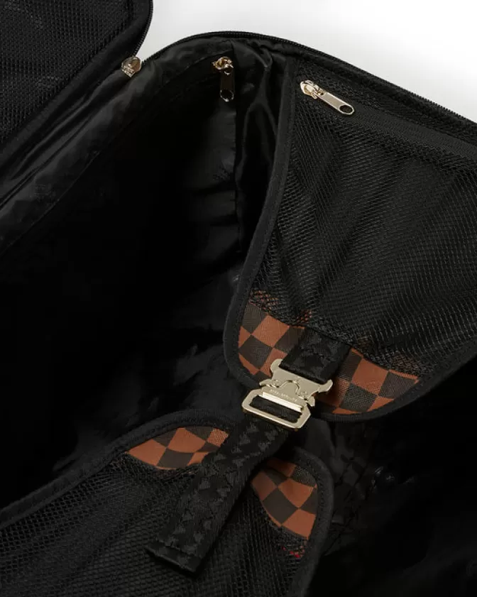 Valigia Cabina Sprayground Stilistico - Design Squali e Skyline di Parigi con Sistema di Sicurezza, Bagaglio Perfetto per Esploratori Urbani (Novità Inedita)