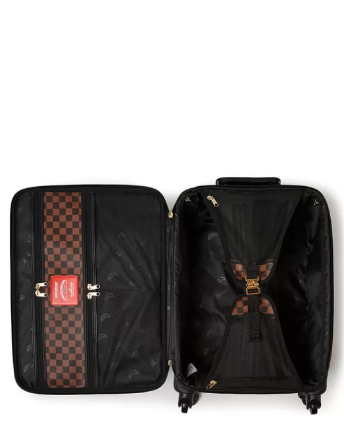 Valigia Cabina Sprayground Stilistico - Design Squali e Skyline di Parigi con Sistema di Sicurezza, Bagaglio Perfetto per Esploratori Urbani (Novità Inedita)